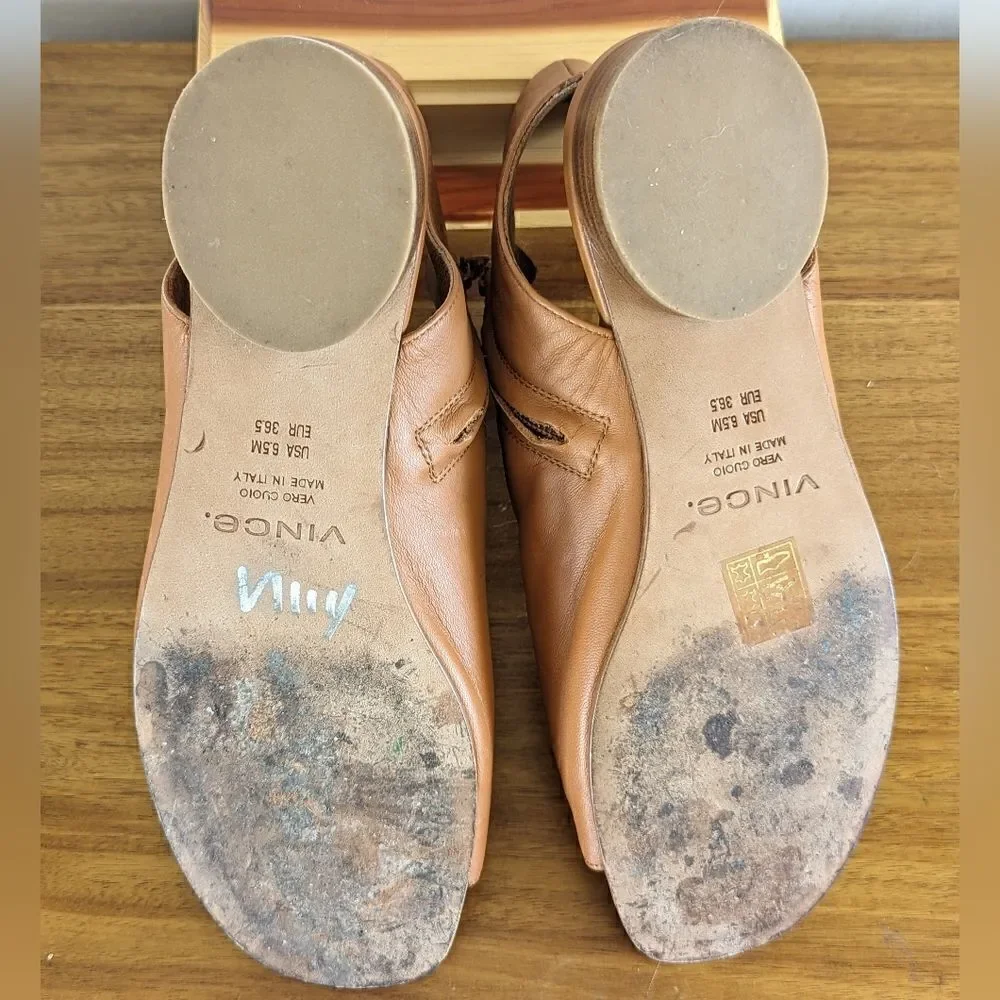 Vince Coastal Preppy Academia Minimalist Quiet Luxury Coastal Sandals  6 1/2 - Picture 13 of 14